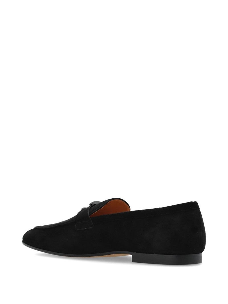 로고 클립 스웨드 loafers 5