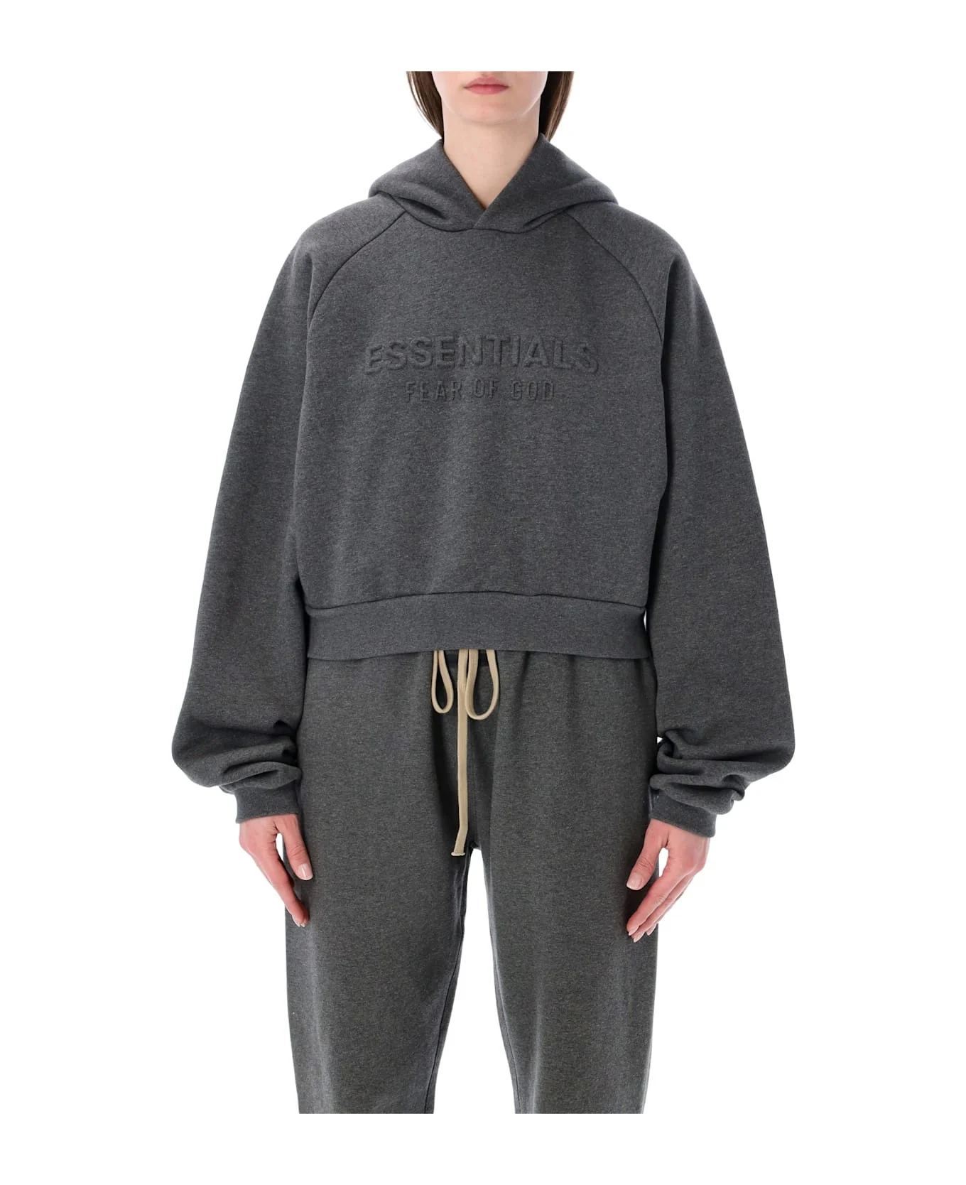 Essentials Fear Of God Grey 90 S Raglan Hoodie - 1