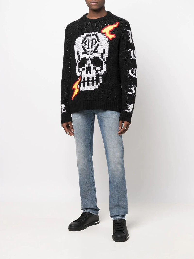 PHILIPP PLEIN Hexagon straight-cut jeans outlook