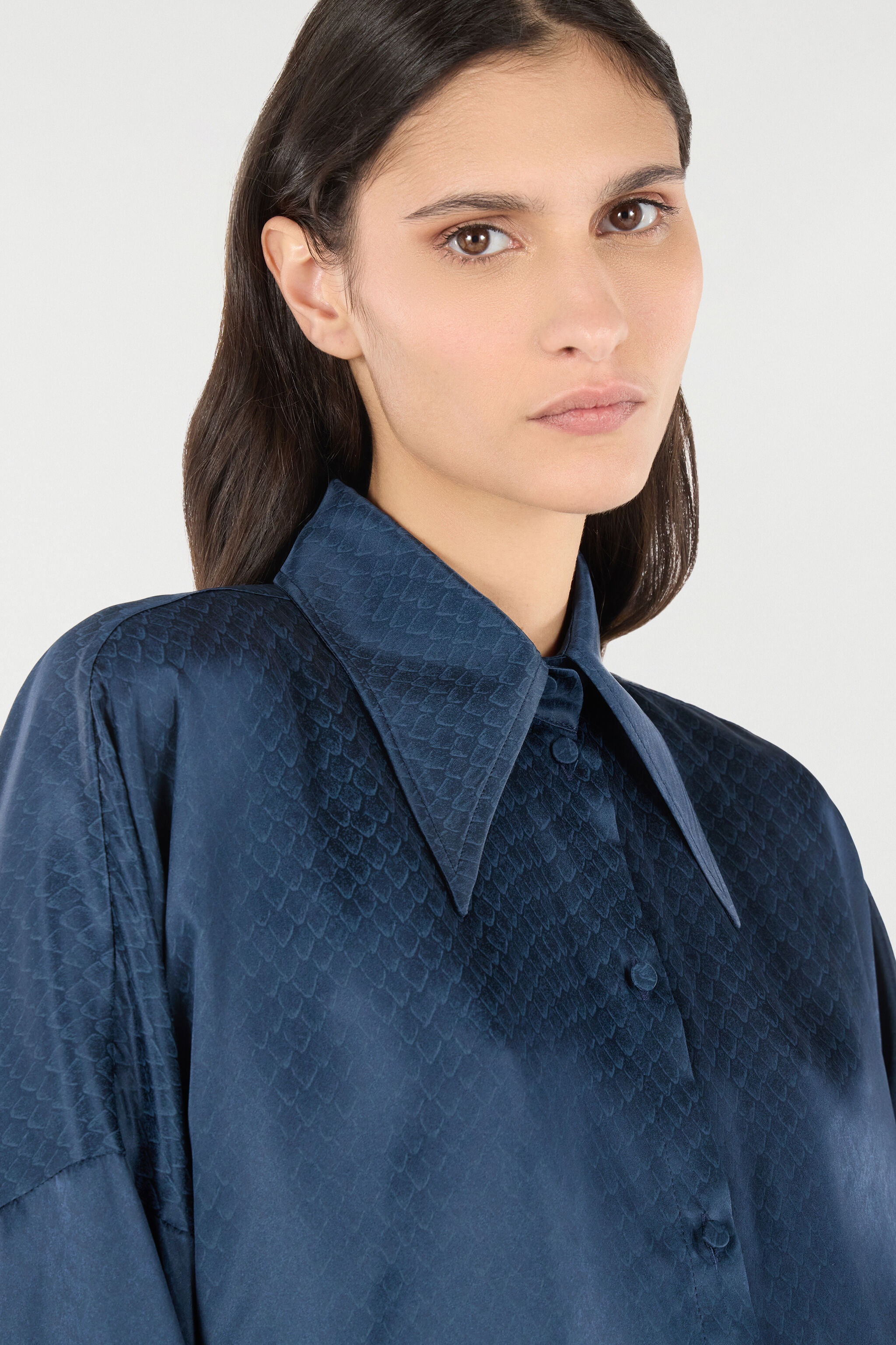 Silk Shirt With Snake-Effect Pattern - 6