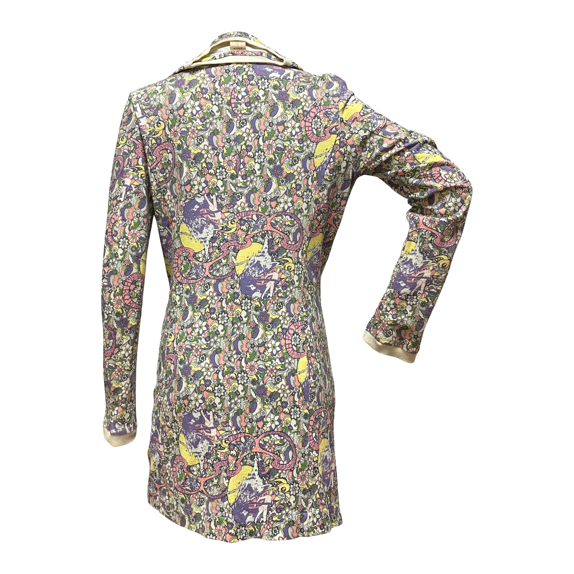 UNDERCOVER Spring Summer 2006 "T" Reconstructed Psychedelic Print T-Shirt Coat - 2