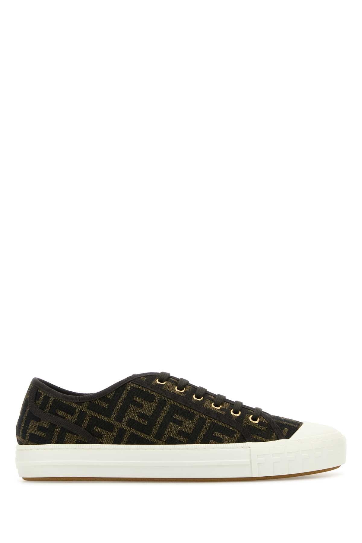 スニーカー Fendi Embroidered Canvas Domino Sneakers Domino Fabric Multicolor | Fendi