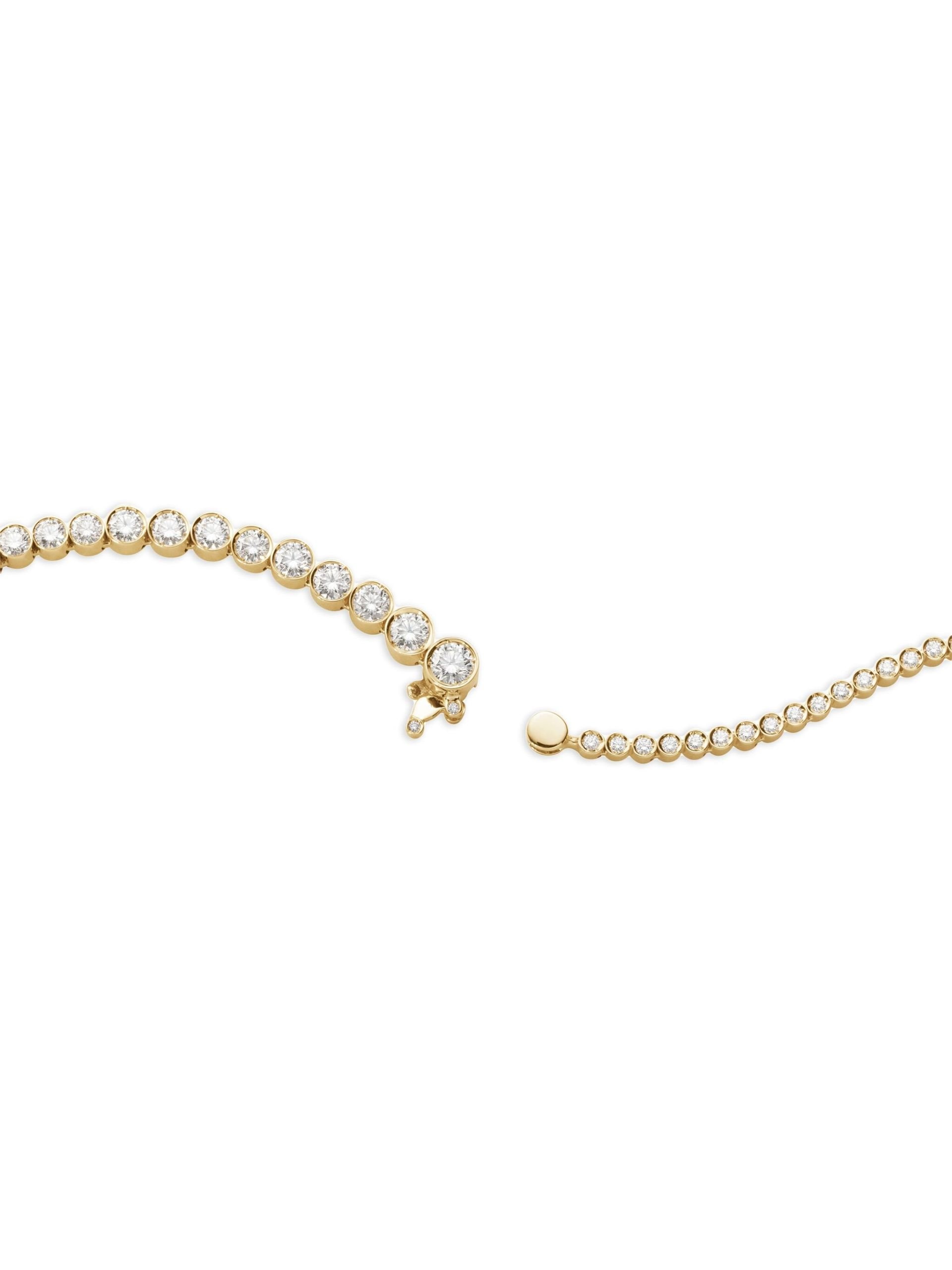 18kt yellow gold diamond necklace - 2