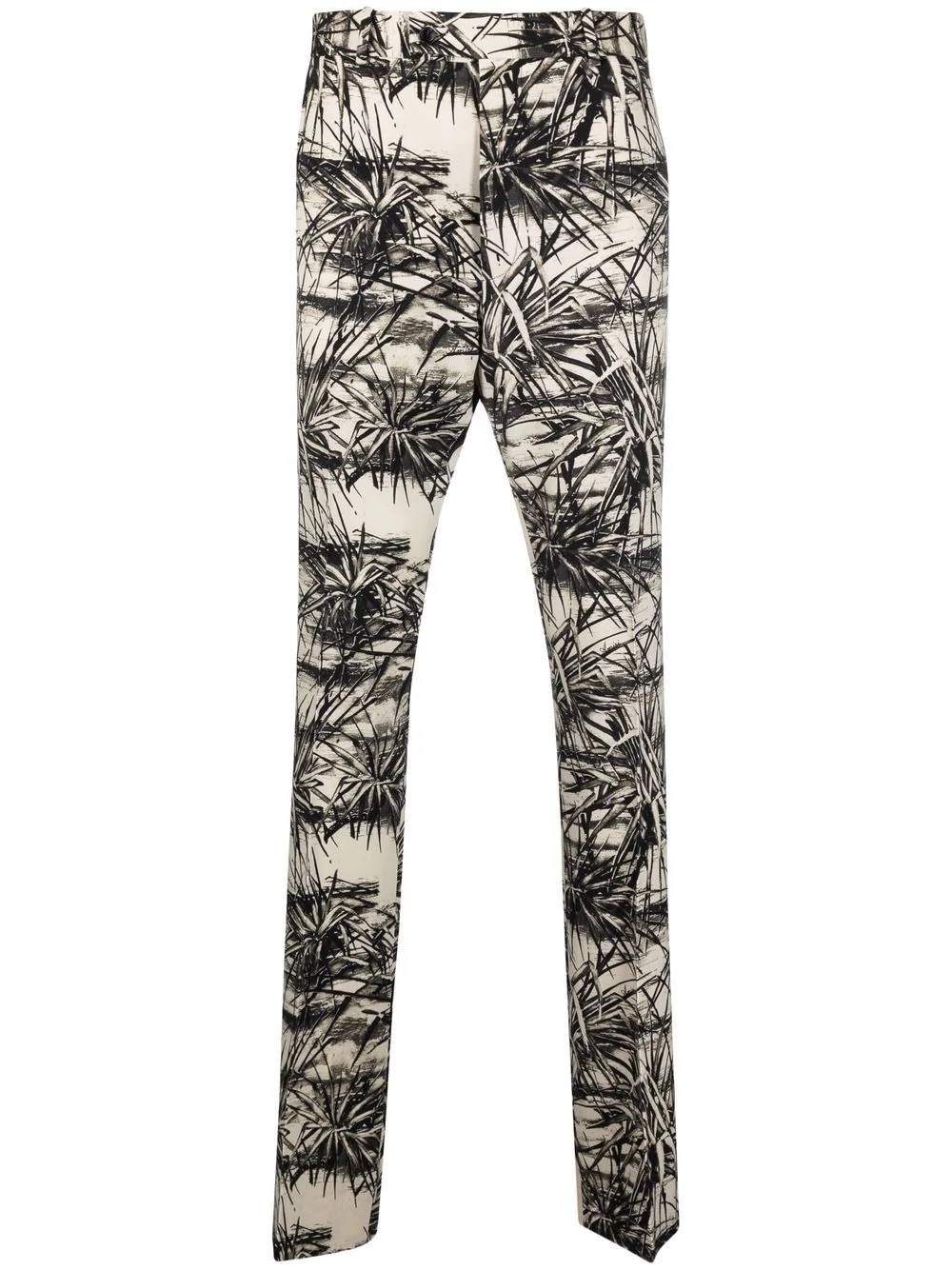 graphic-print flared trousers - 1