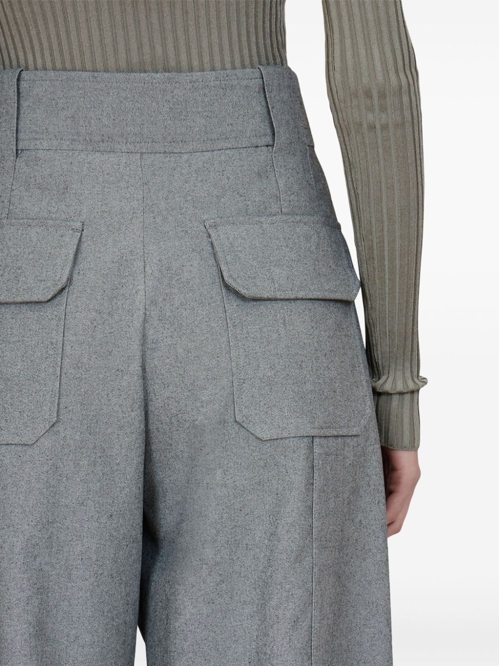 canvas palazzo trousers - 5