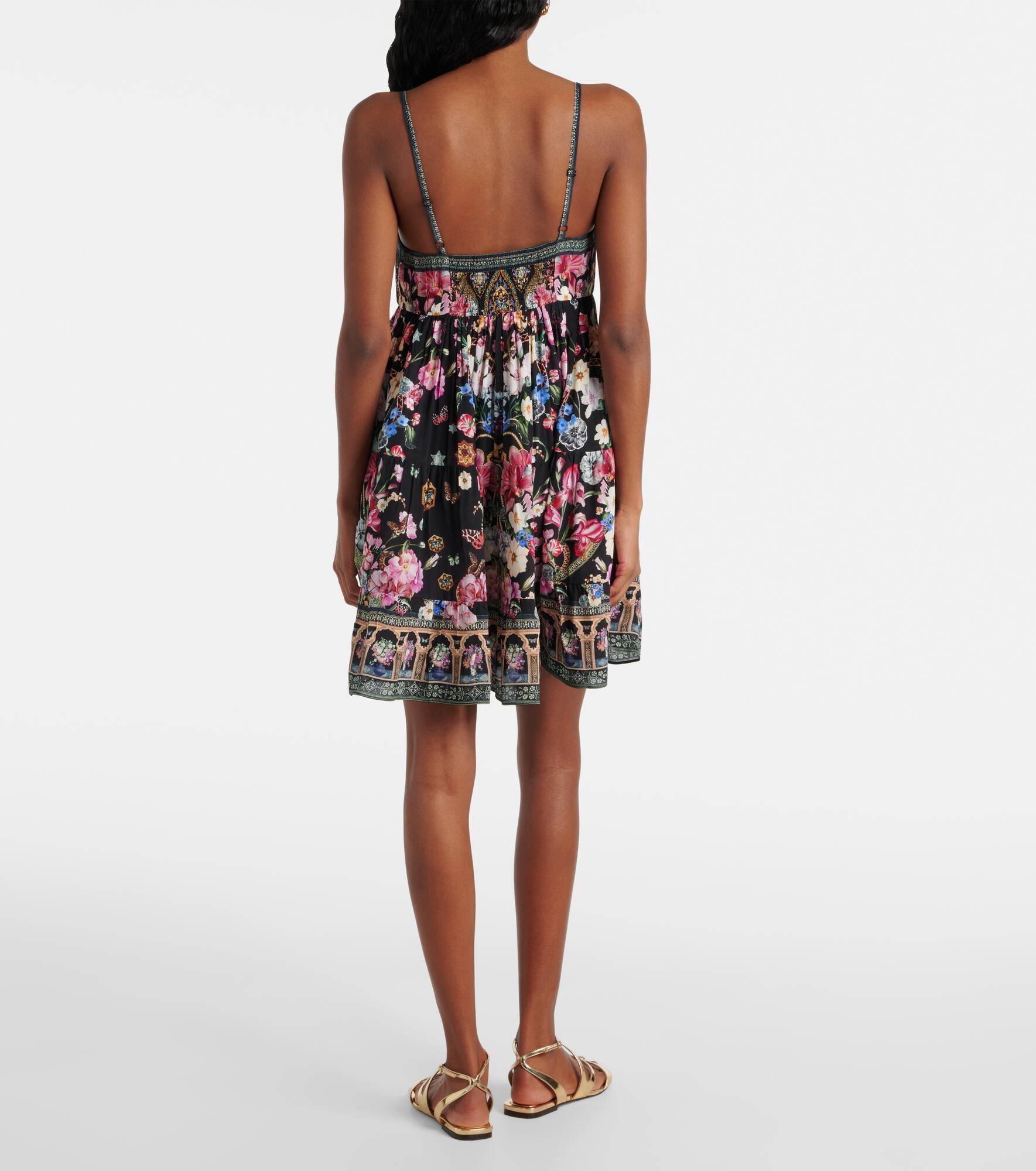 Crystal-embellished silk minidress - 3
