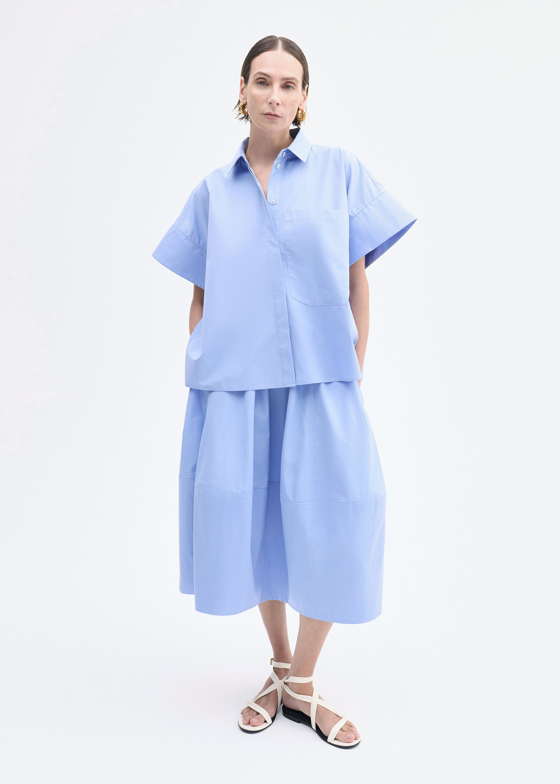 Full Skirt in Cotton Poplin - 2