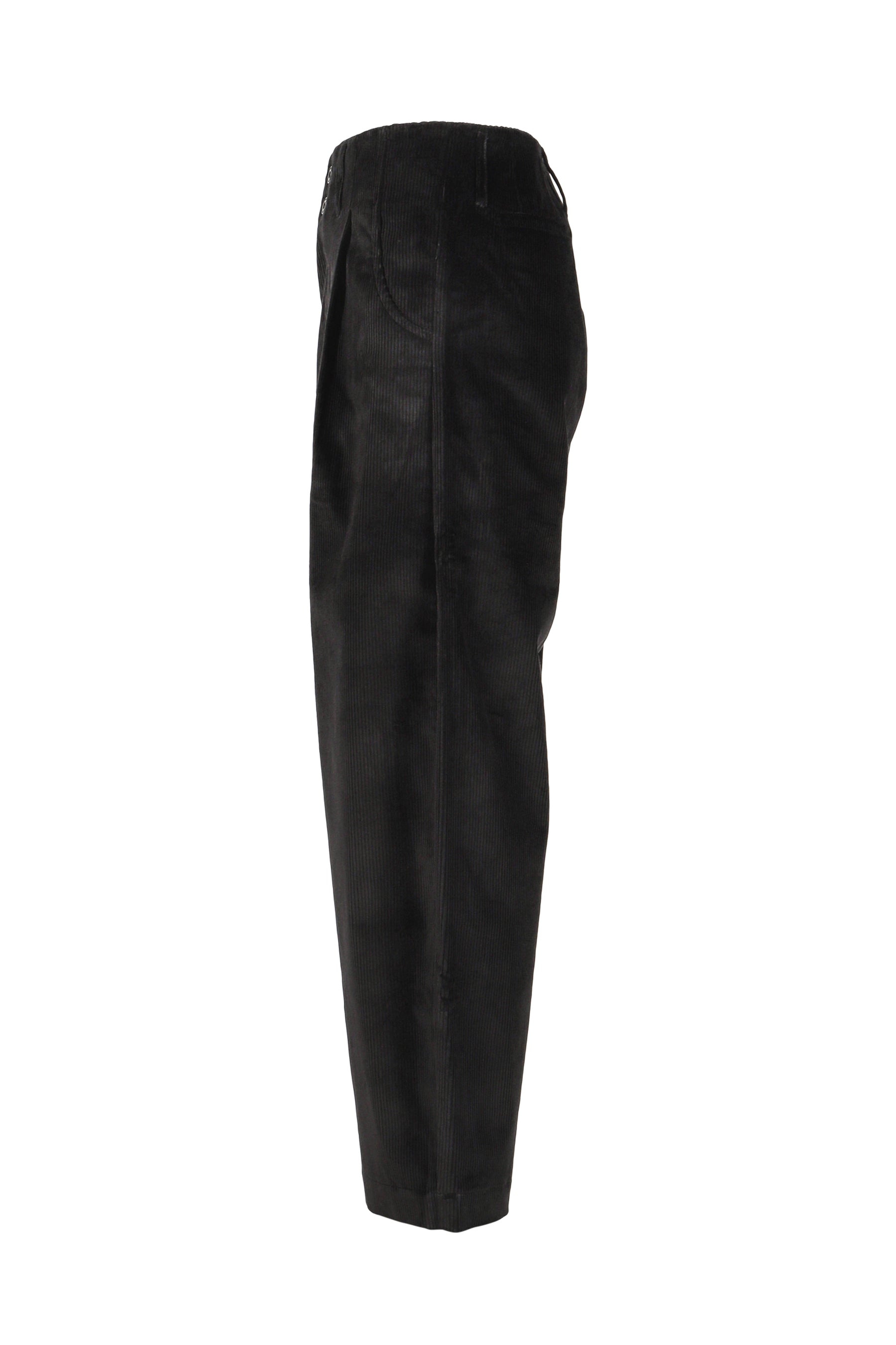 WIDE LEG PLEATED TROUSER / BLK - 3