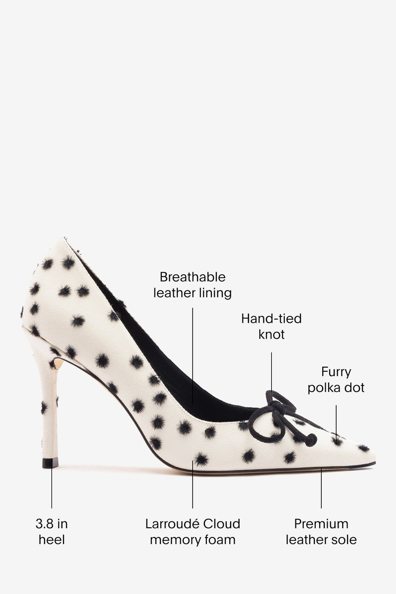 Linda Pump Polka Dots Ivory 5