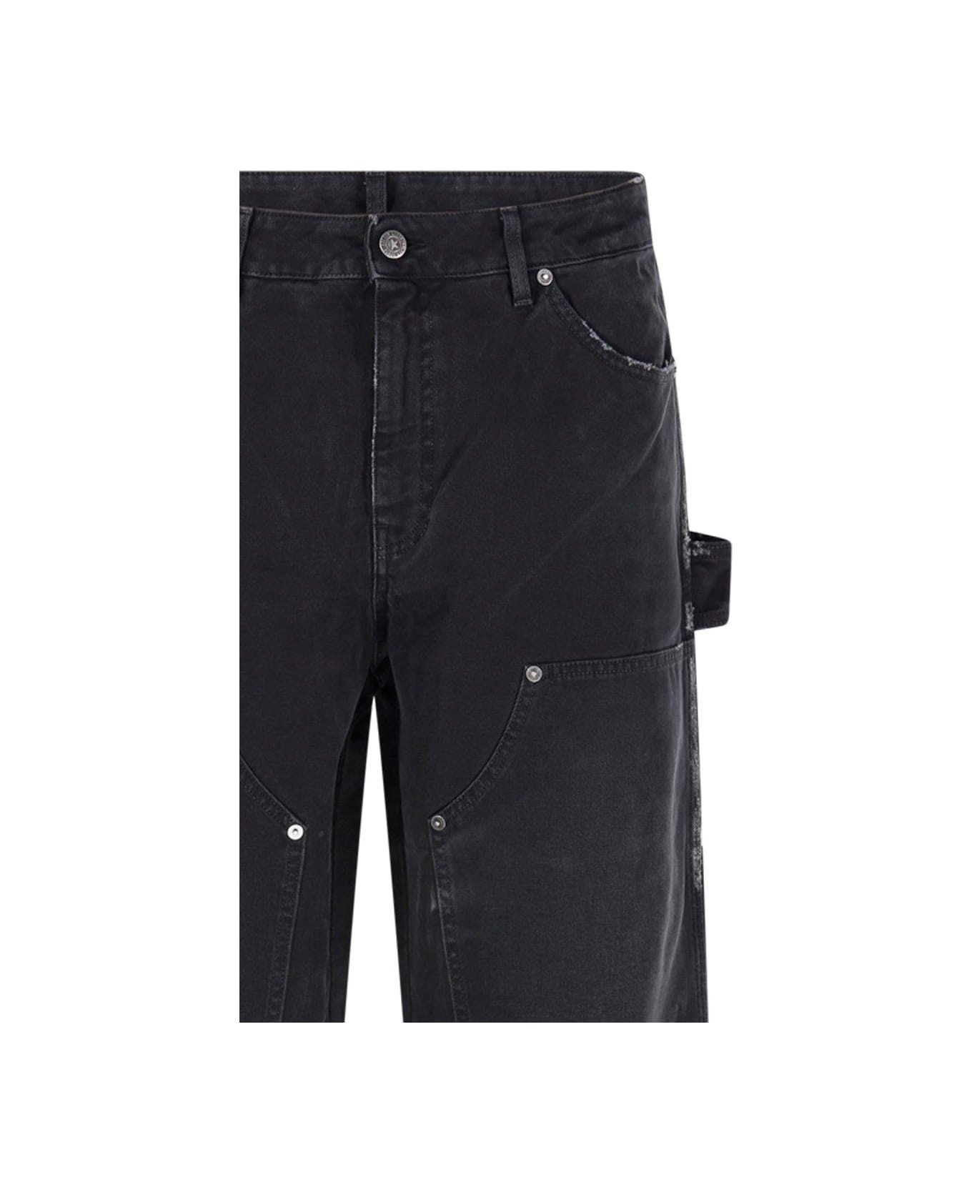 Straight Leg Distressed Pants - 4