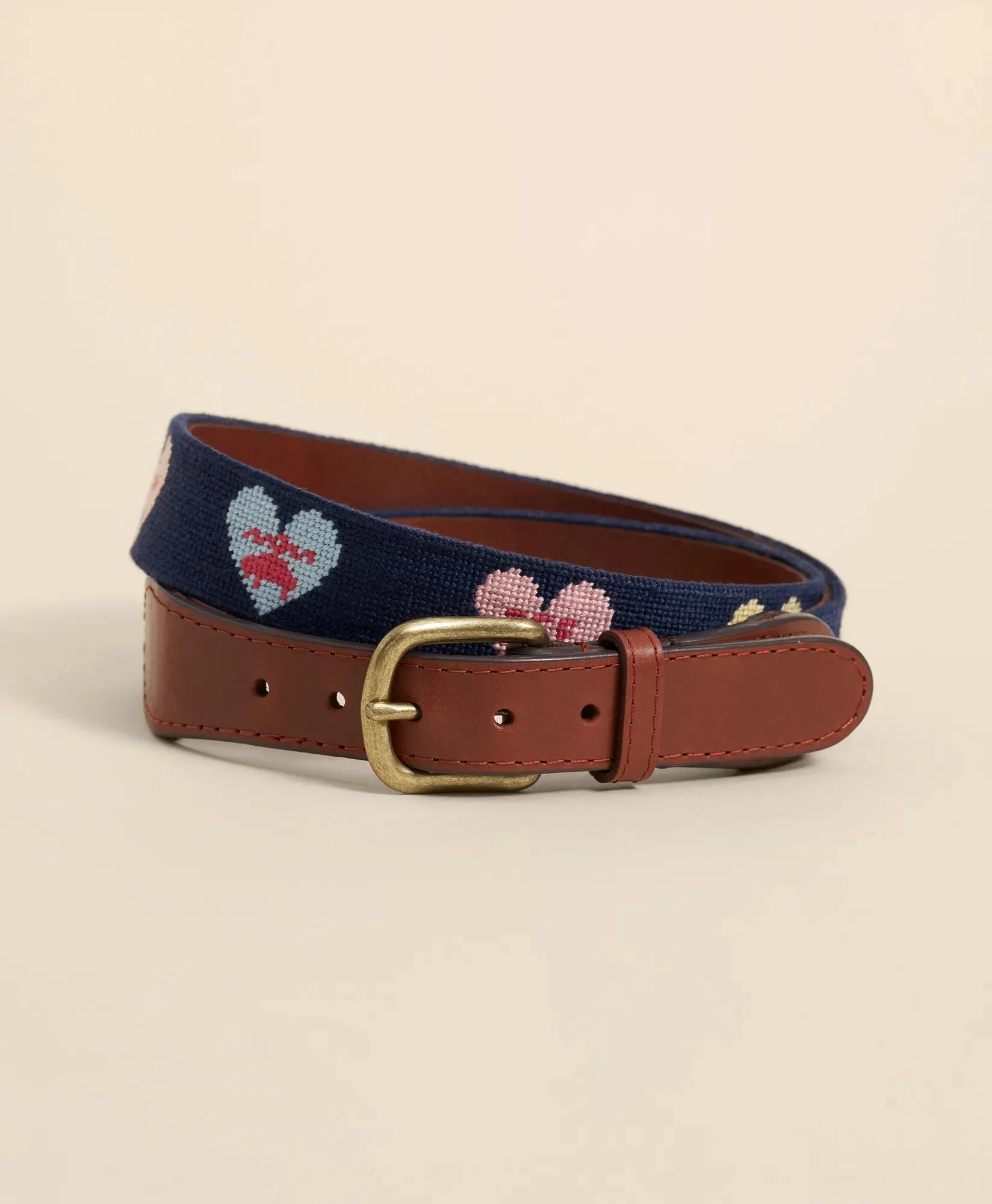 Smathers & Branson Needlepoint Candy Heart Belt - 1