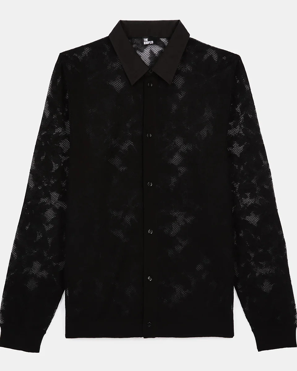 BLACK LACE SHIRT - 1