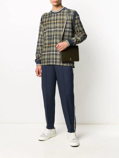 Fred Perry tartan-print crewneck jumper outlook