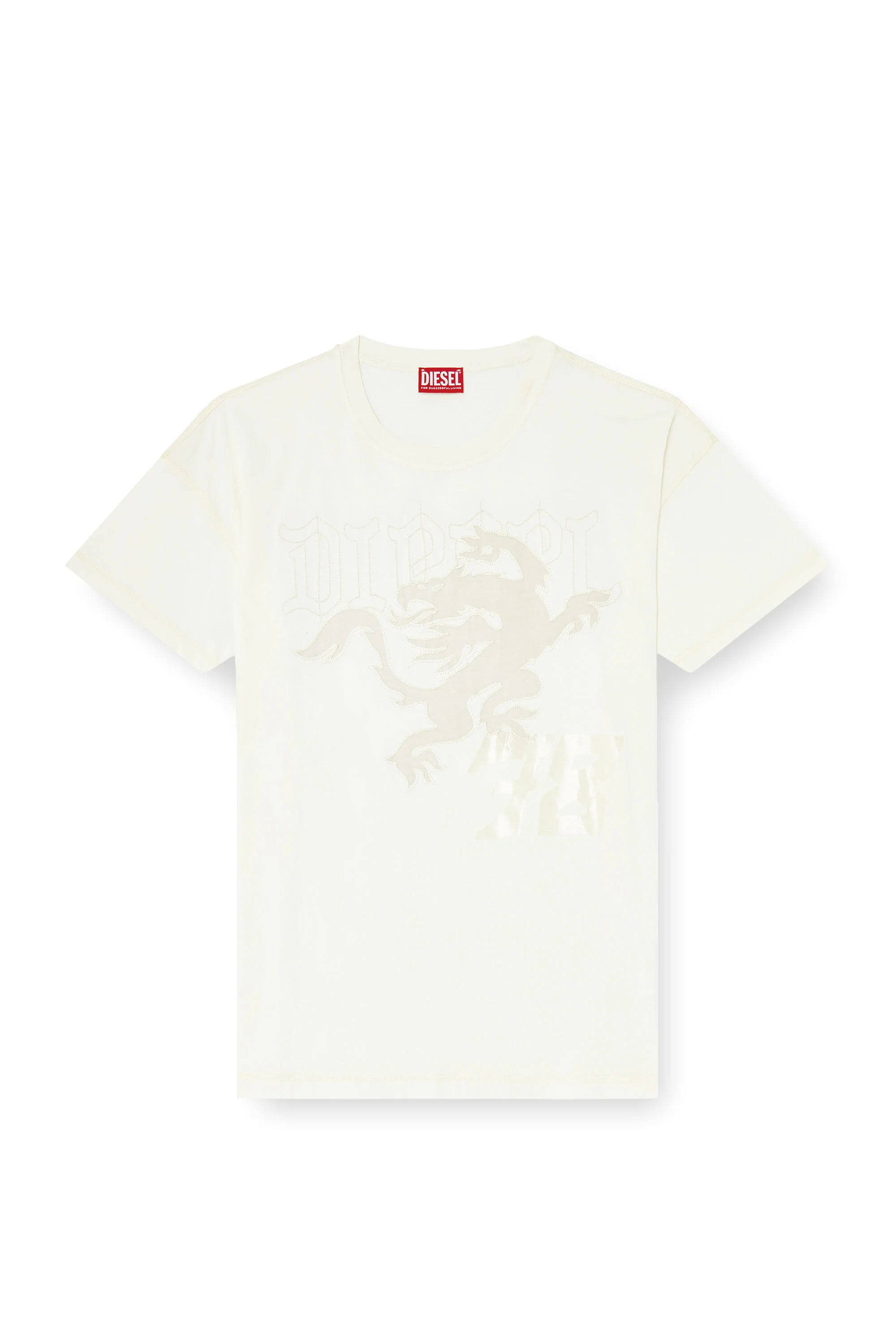 RELAXED T-SHIRT WITH PRINTS AND EMBRODERIES - 1