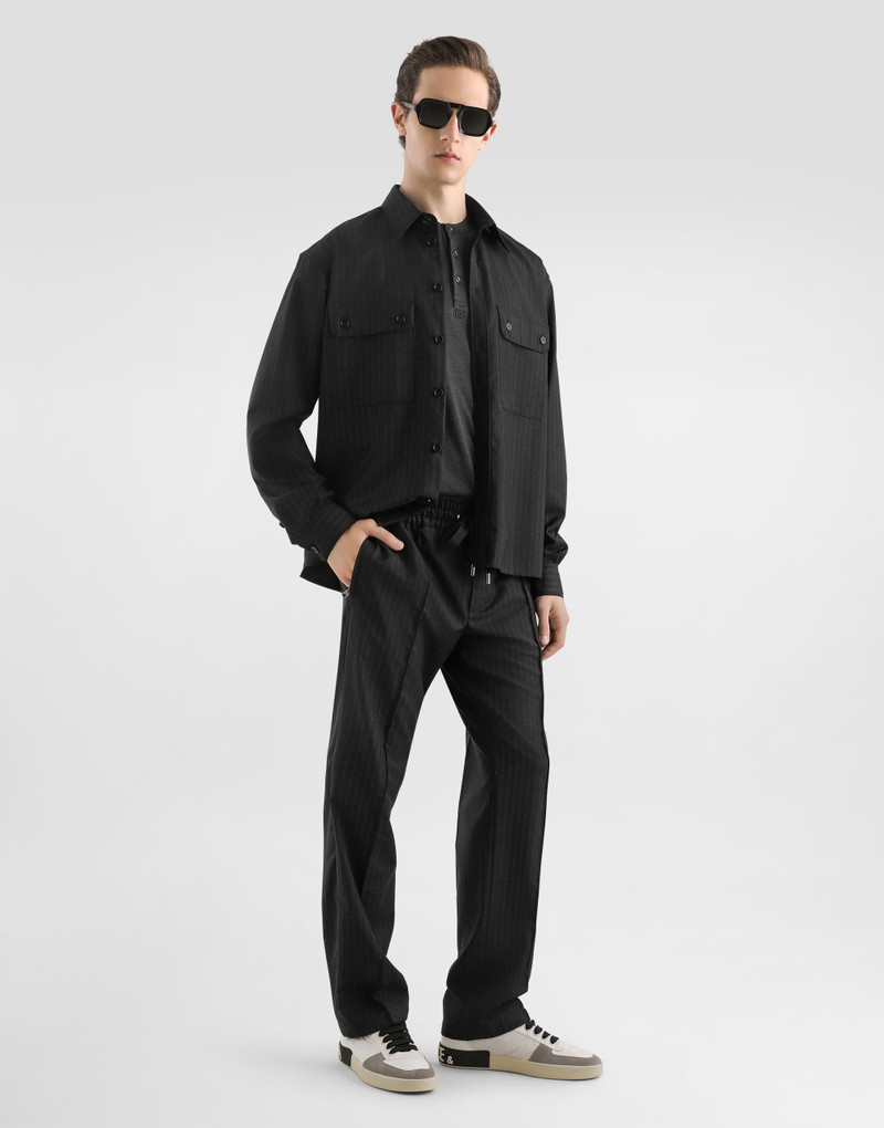 Dolce & Gabbana Tailored pinstripe jogging trousers outlook