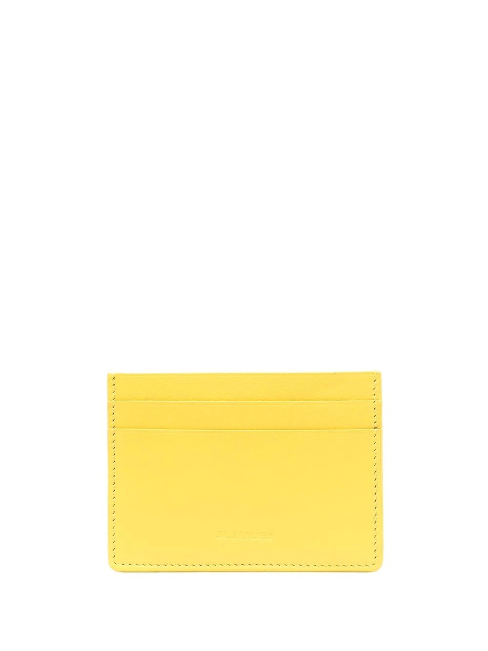 embossed-logo leather cardholder - 1