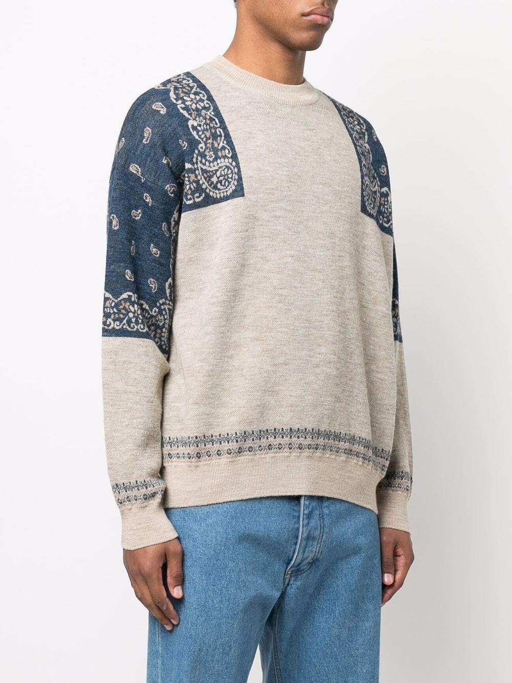 paisley crew-neck jumper - 3