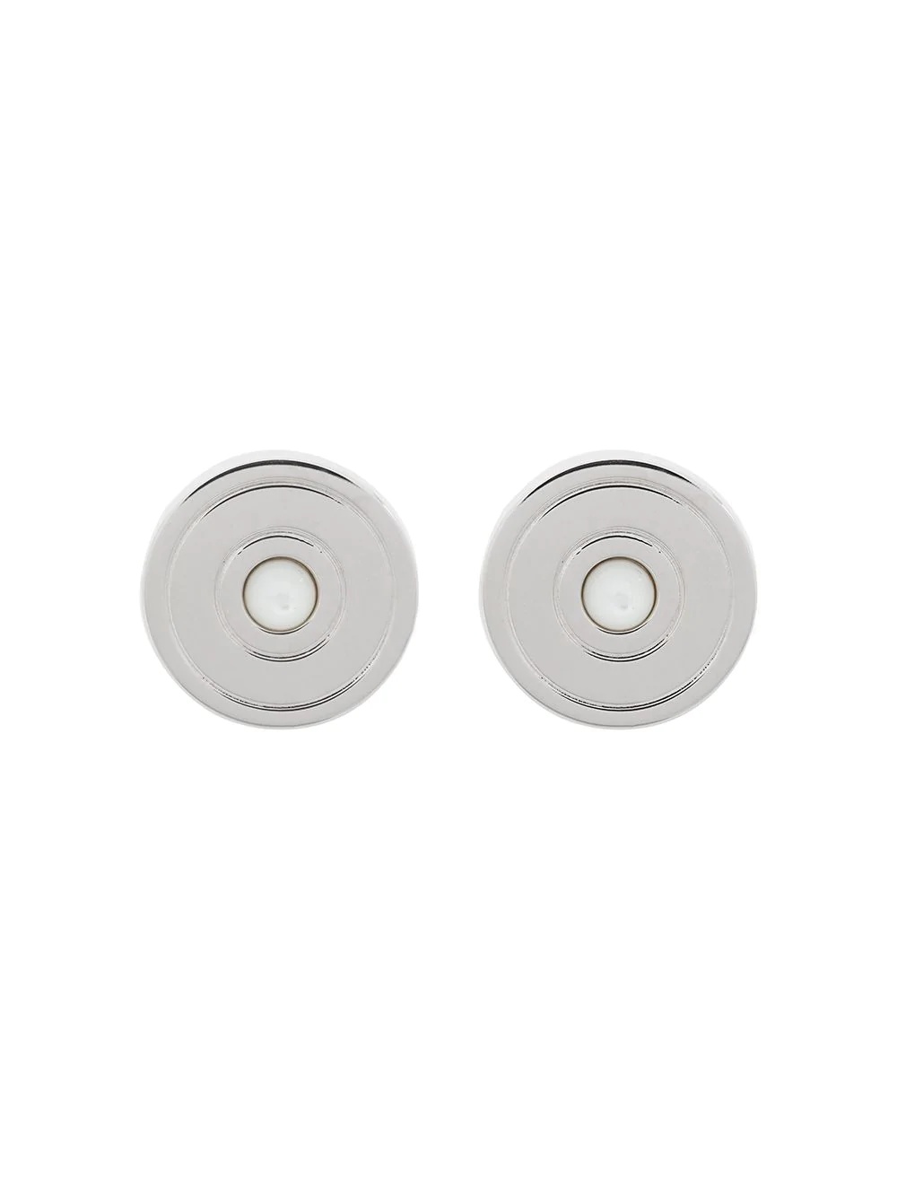 silver-tone cufflinks - 1