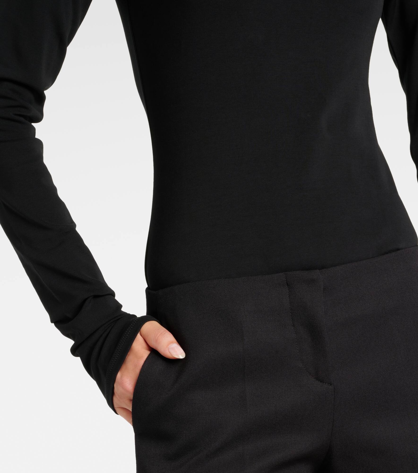 Cotton-blend jersey bodysuit - 5
