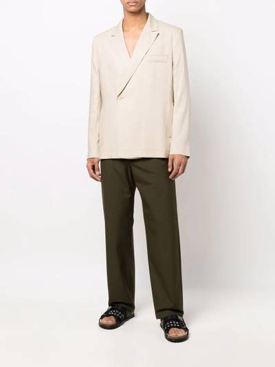 JACQUEMUS off-centre button blazer outlook