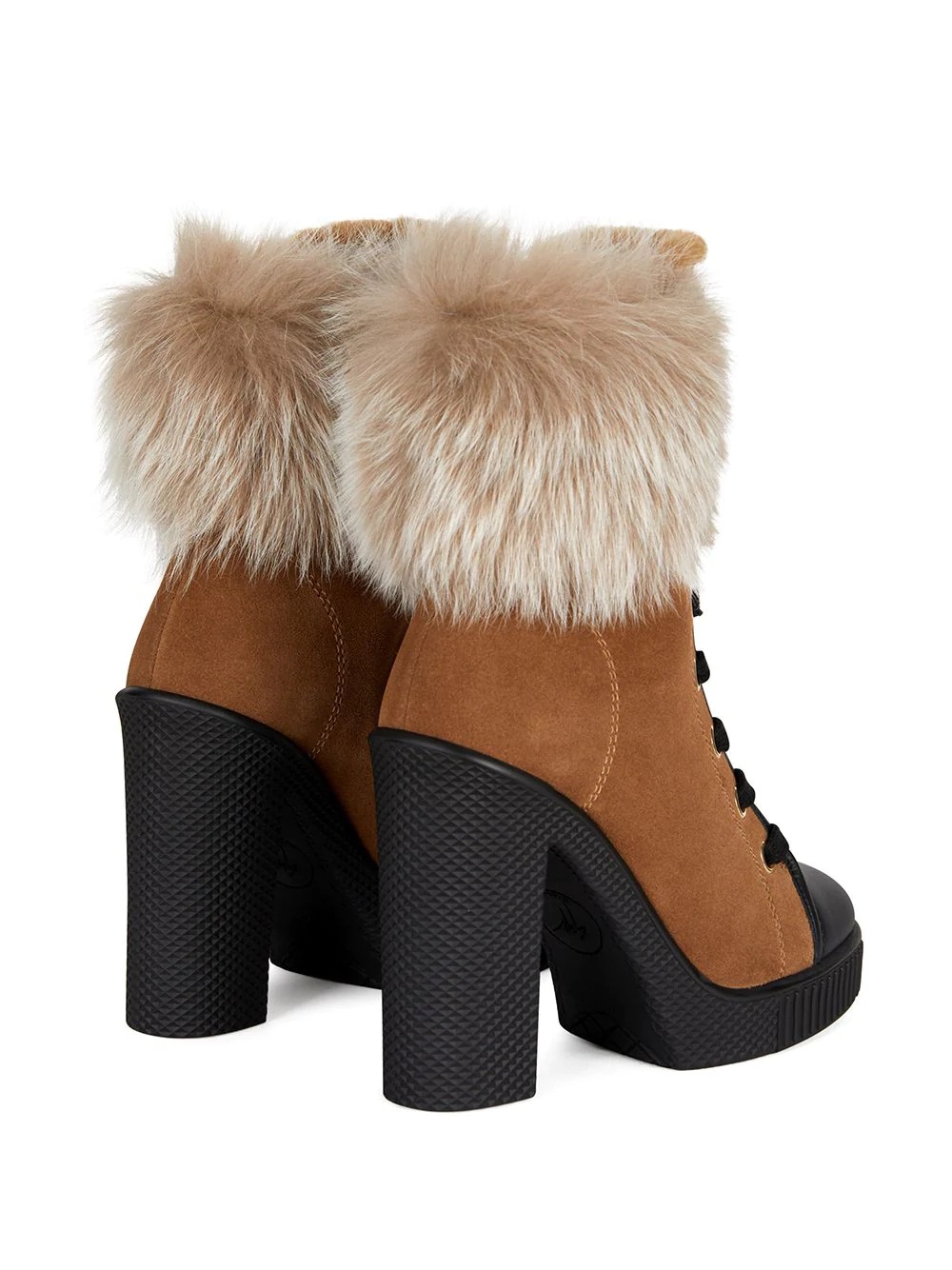 faux-fur ankle boots - 3