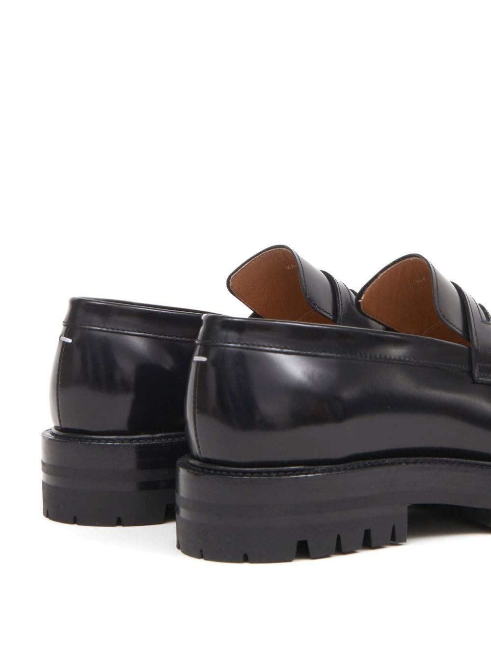 split-toe leather moccasins - 5