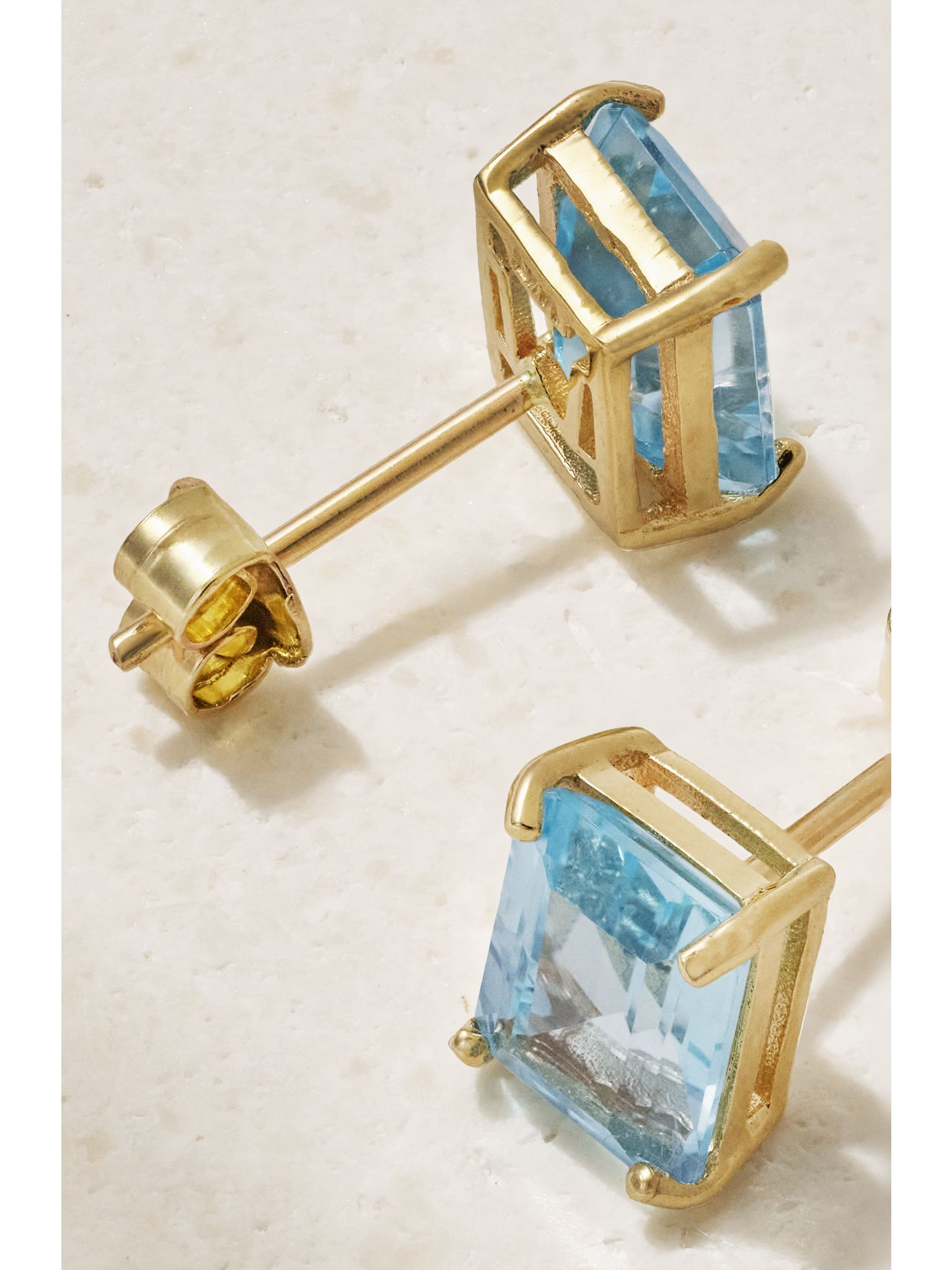 14-karat gold topaz earrings Gold - 3