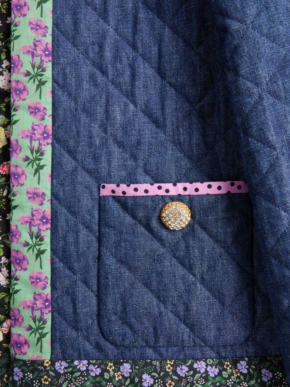 quilted floral cardigan - 6