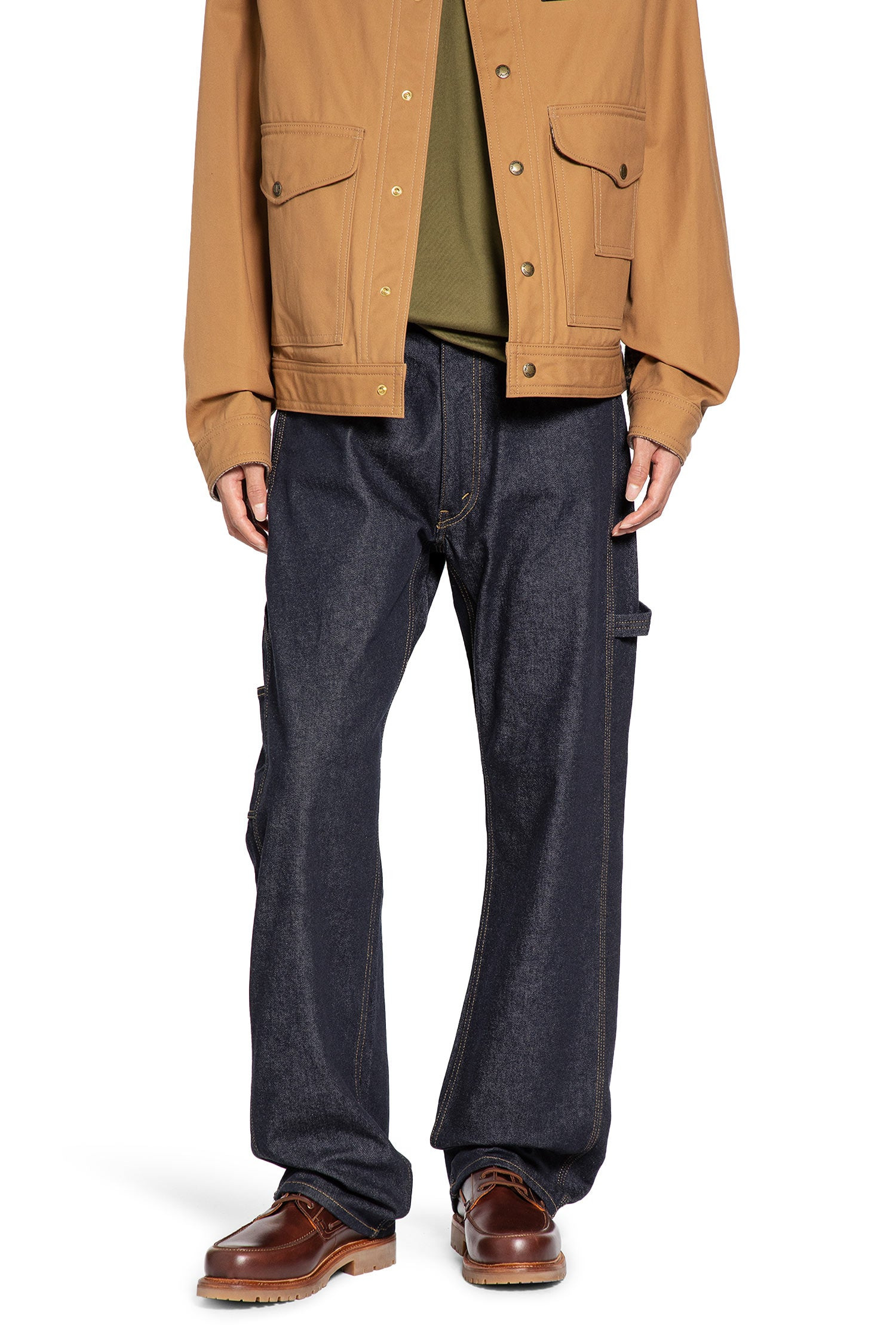 Paneled Straight Jeans - 6