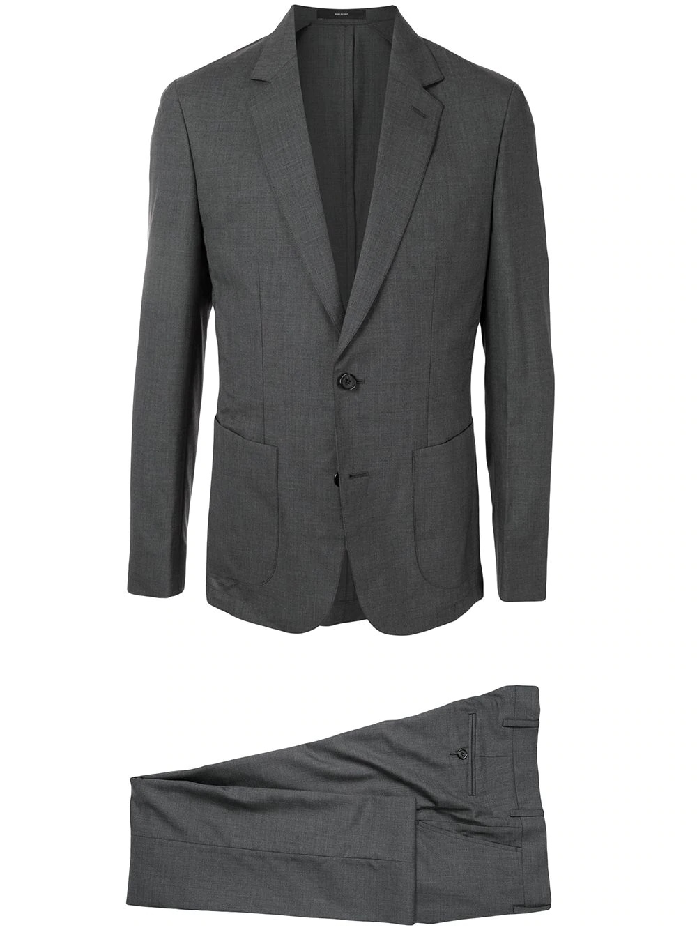 single-breasted wool suit - 1