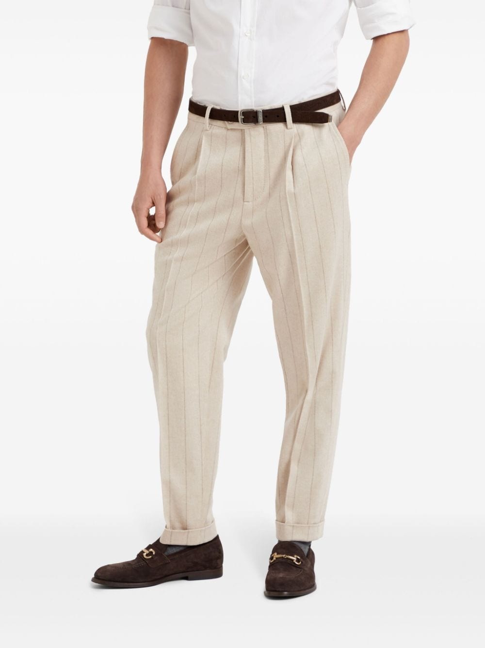 striped tapered trousers - 3