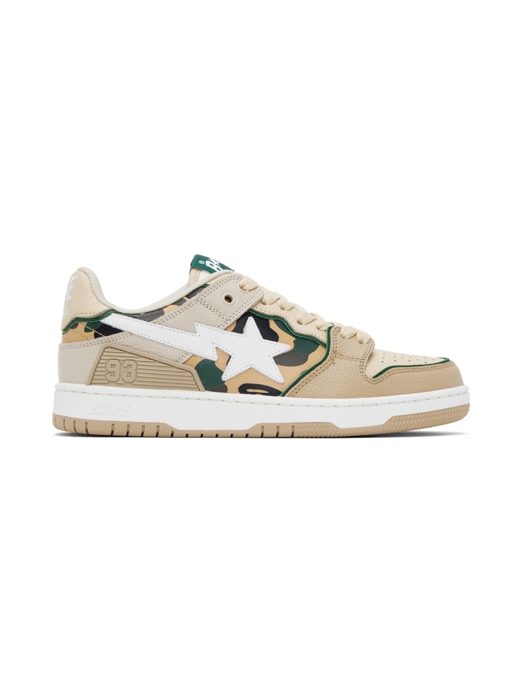 Beige & Green SK8 Sta #4 Sneakers - 1