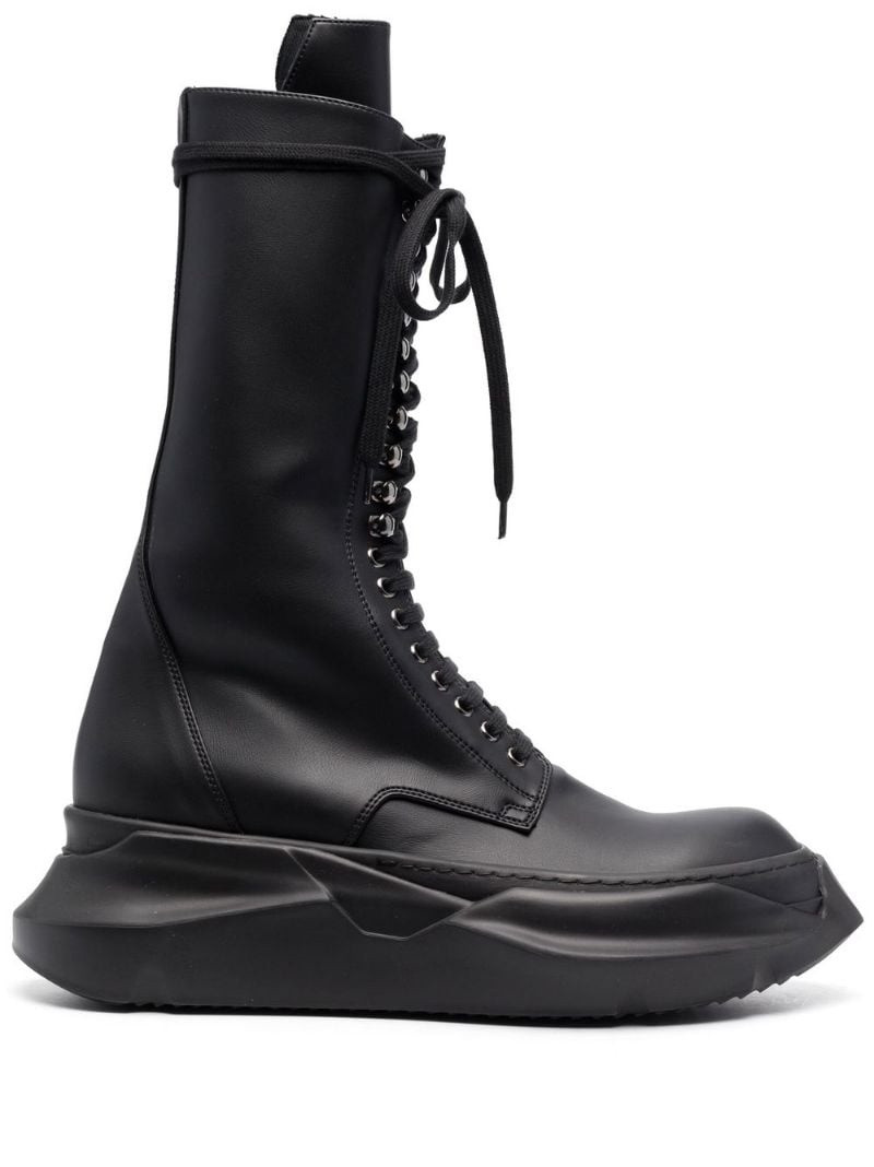chunky lace-up leather boots 1