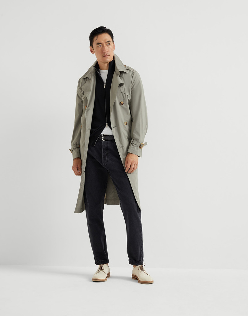 Lightweight water-resistant techno cotton unlined trench 5