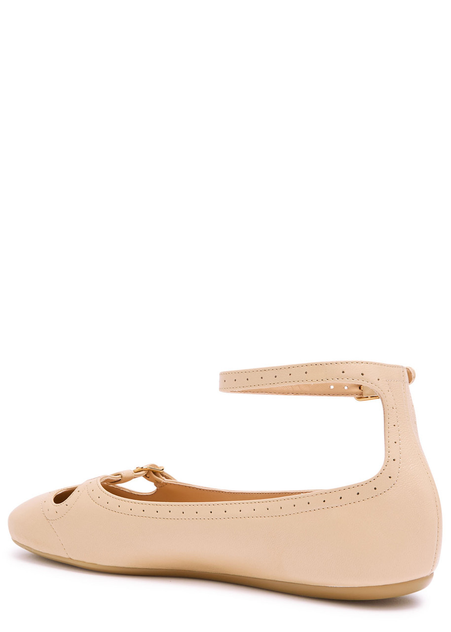 Chloe Misty Cut-out Leather Ballet Flats - 2