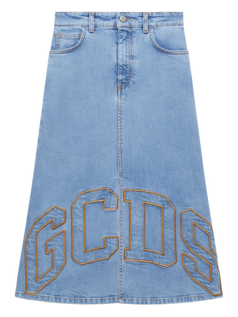 logo-embroidered skirt 1