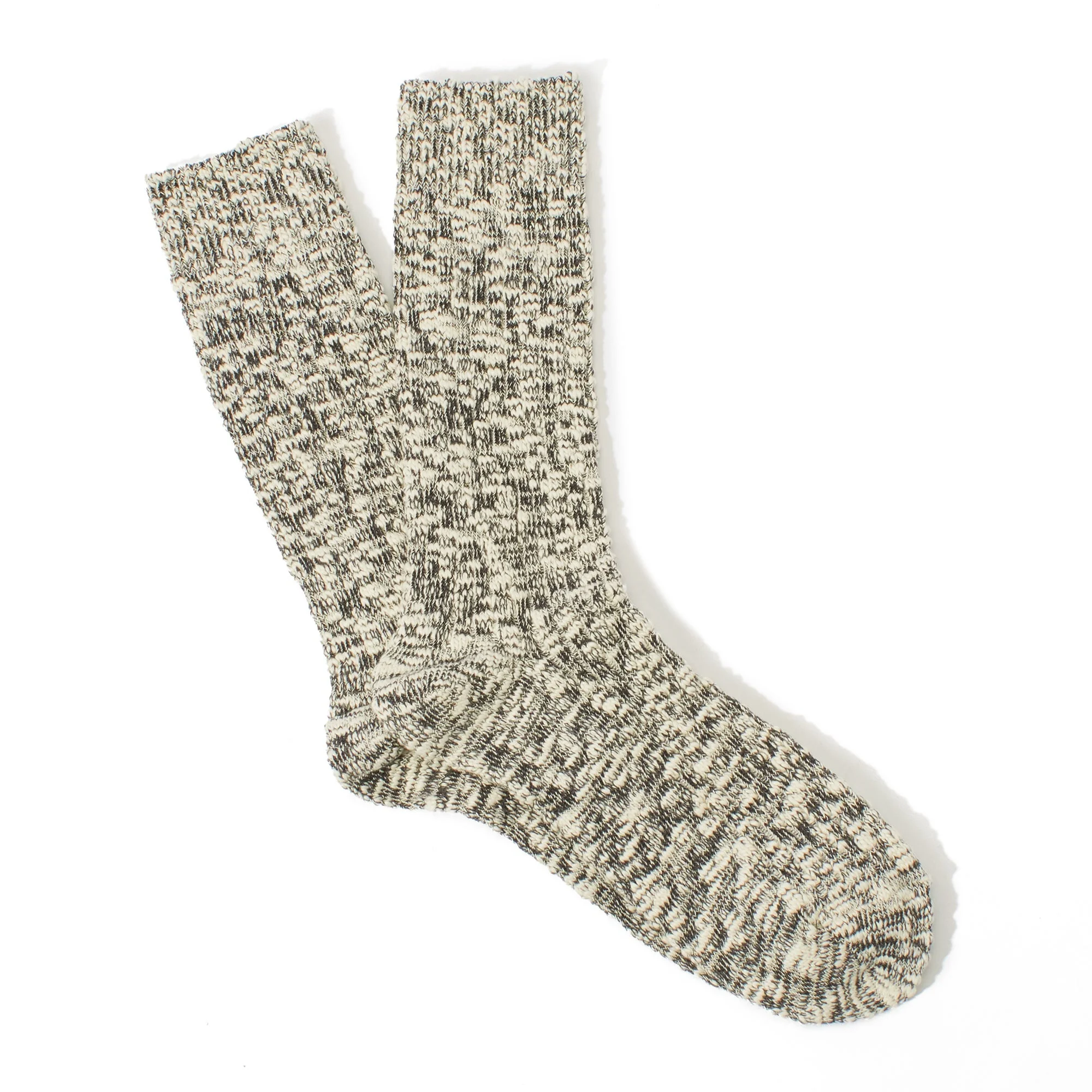 Anonymousism Light Slub Crew Sock Black - 1