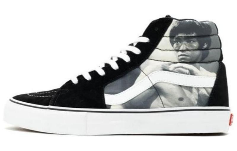 Vans Vans x Supreme Sk8-Hi Bruce Lee 'Black White' VN099NANM outlook