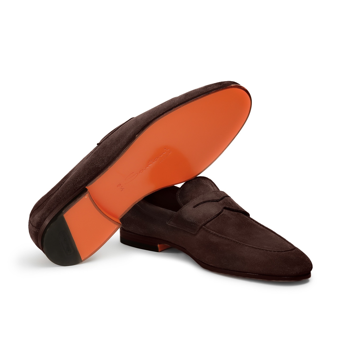Men’s brown suede penny loafer - 4