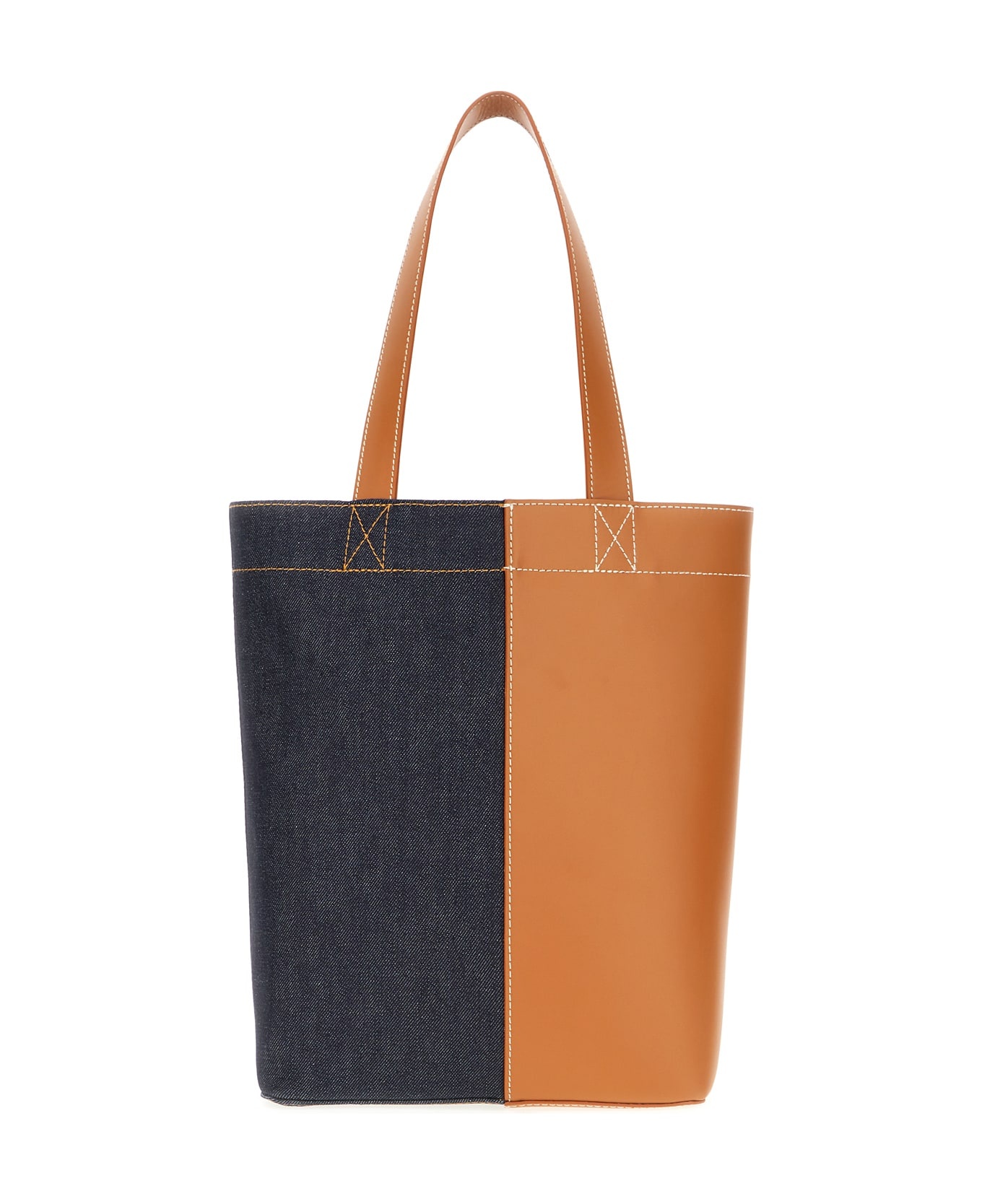 A.P.C. Multicolor Denim And Fabric Axel Shoulder Bag