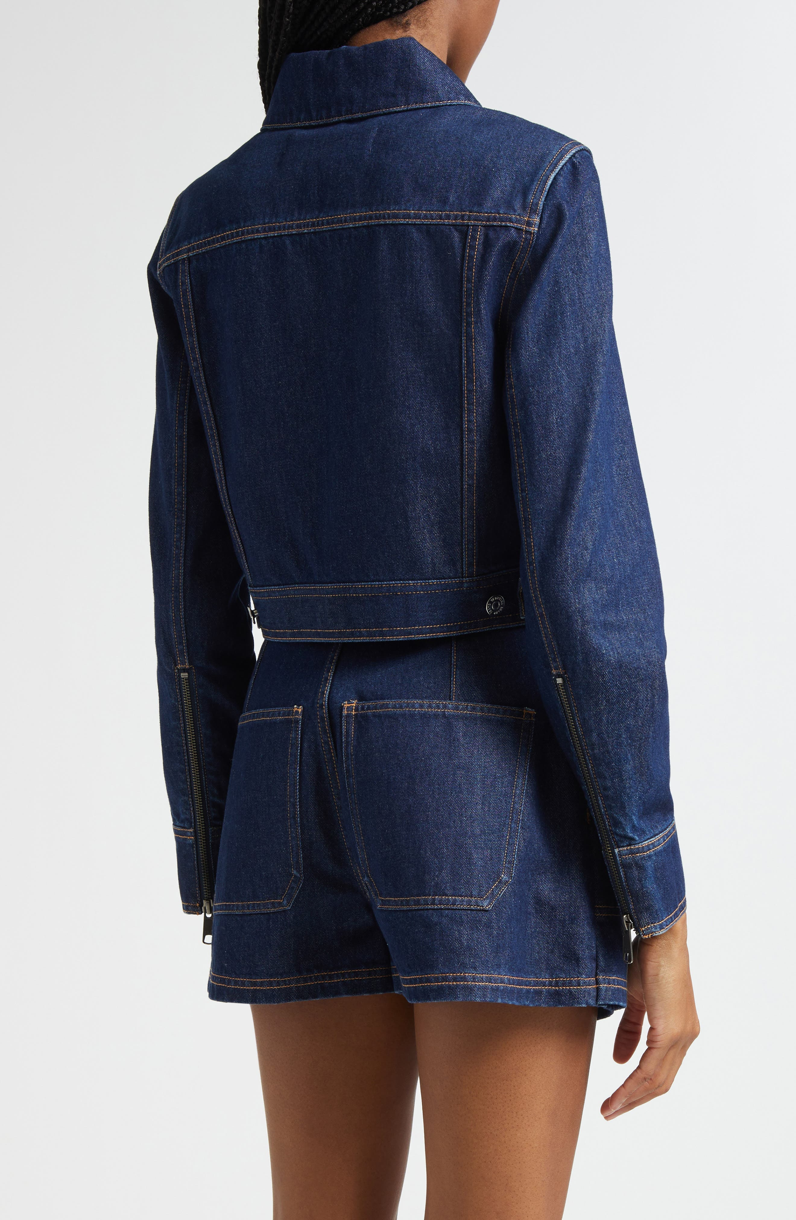 Veronica Beard Patty Crop Denim Jacket in Indigo Rinse at Nordstrom - 2