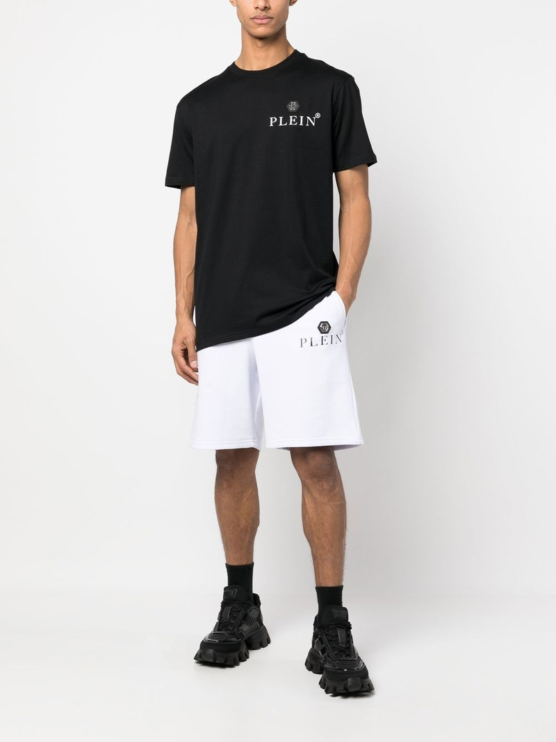PHILIPP PLEIN logo-plaque 코튼 T 셔츠 outlook