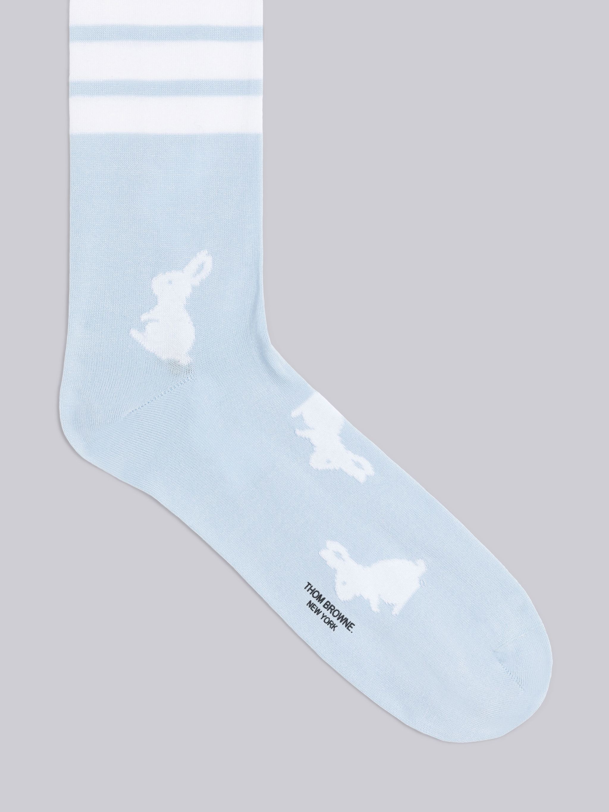 Mercerized Cotton Rabbit Mid Calf Socks - 2