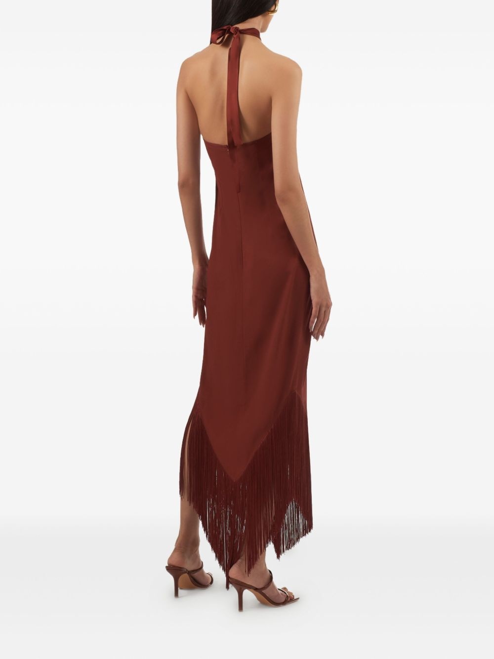halter-neck fringe dress - 3
