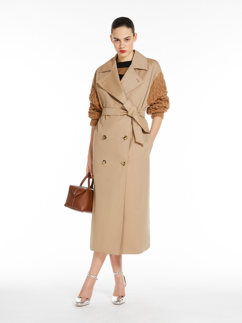 Max Mara CICLADI Water-repellent gabardine trench coat outlook