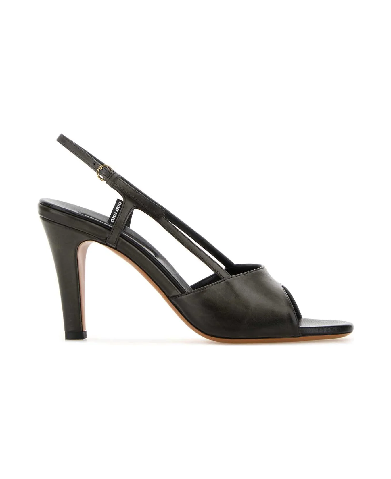 Black Leather Sandals - 1