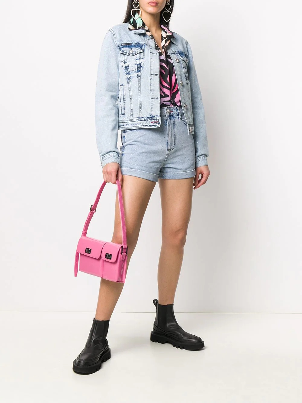 acid-wash denim jacket - 2