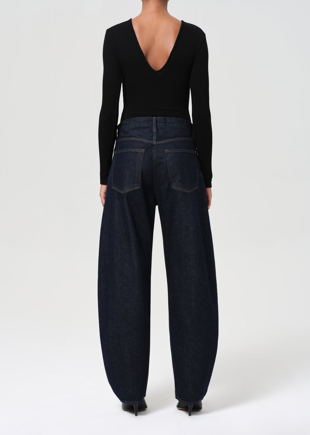 LUNA HIGH RISE PIECED TAPER IN RINSE - 3