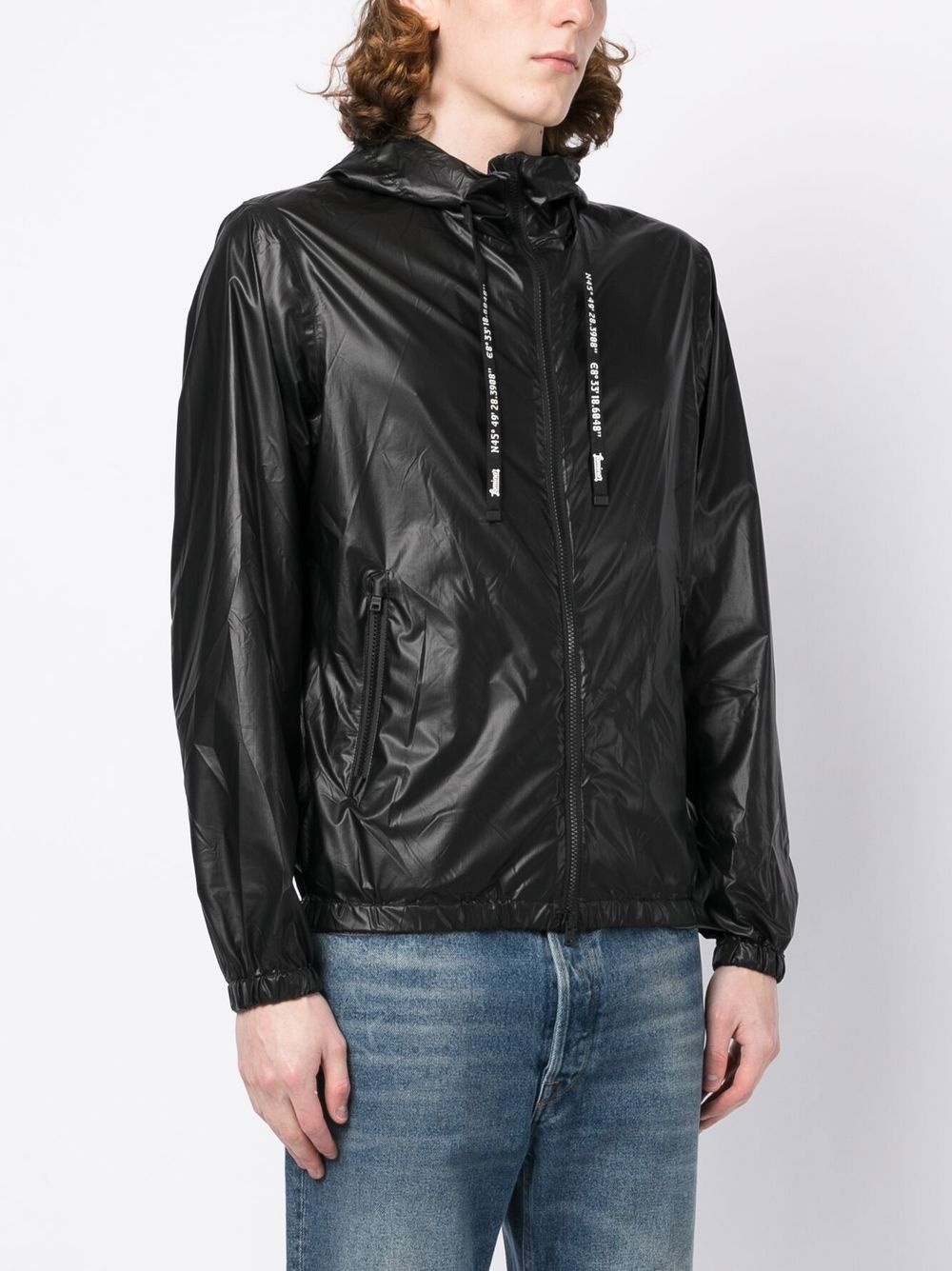 zip-fastening hooded jacket - 3