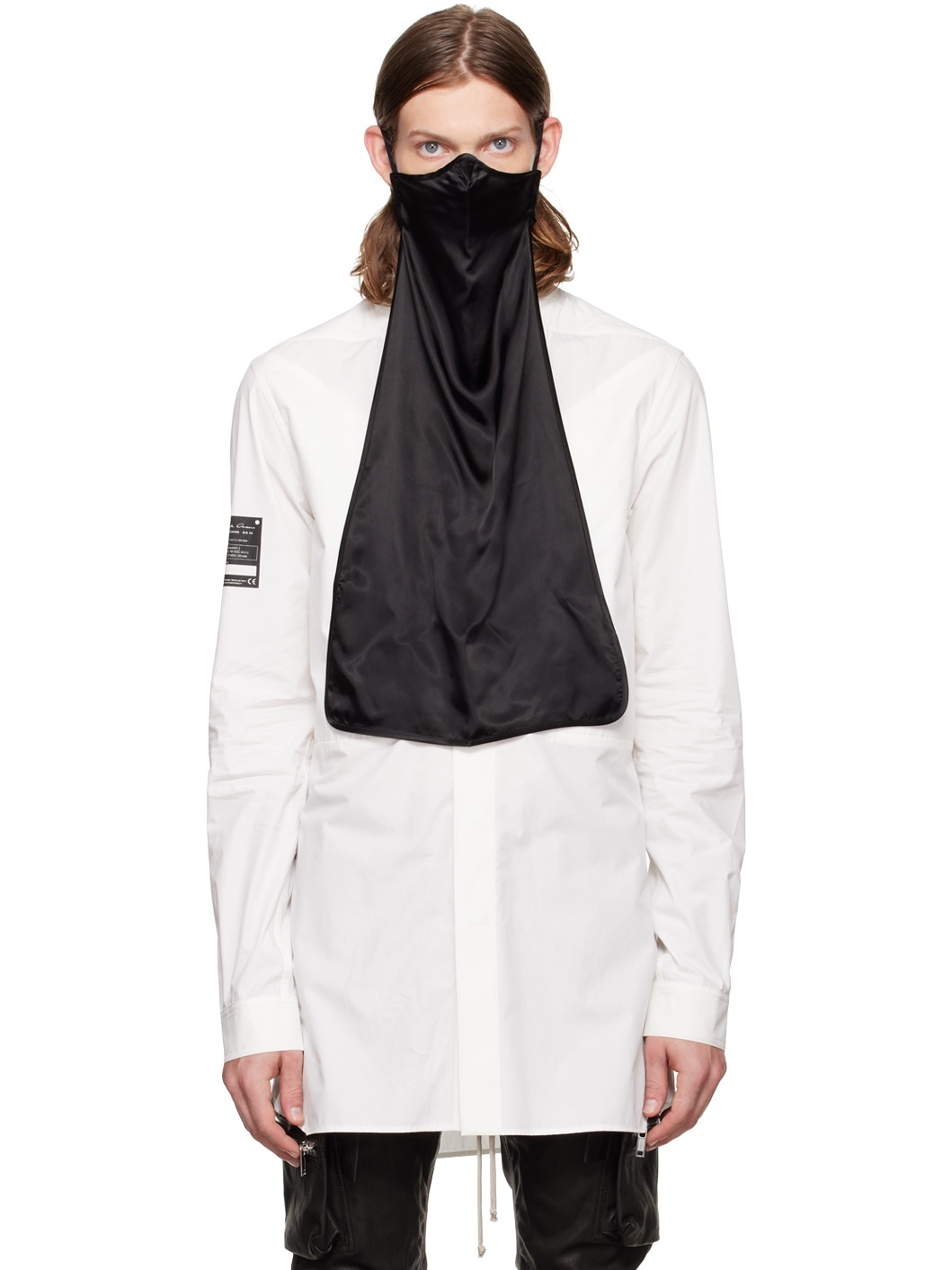 Black Long Face Mask - 1
